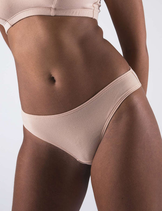 Tanga en coton bio | beige "maya nude sable"