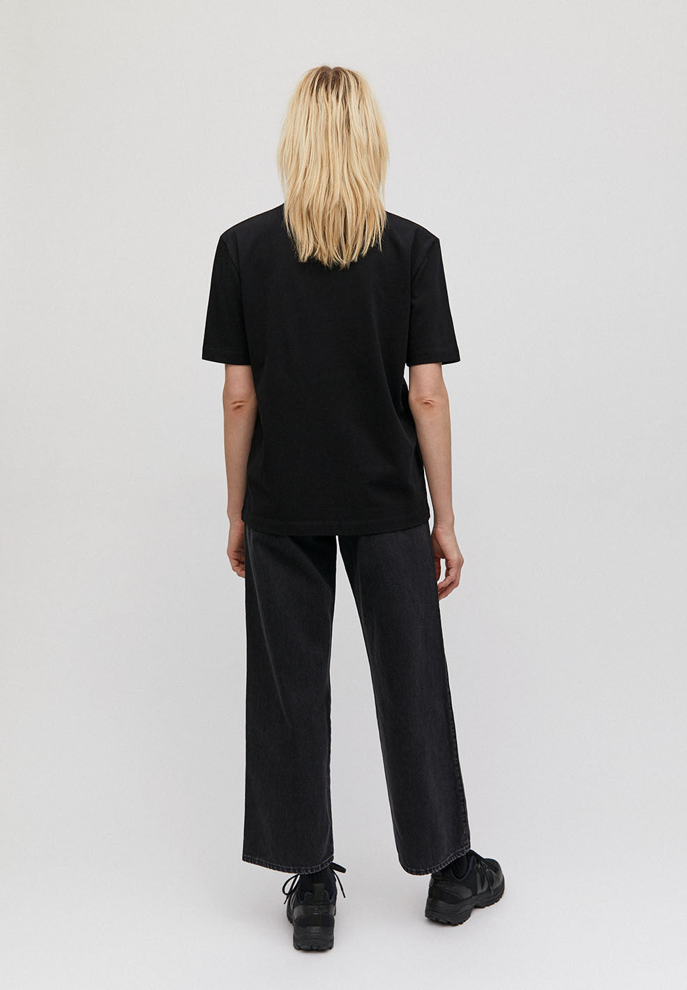 T-shirt noir en coton bio - Tarjaa black