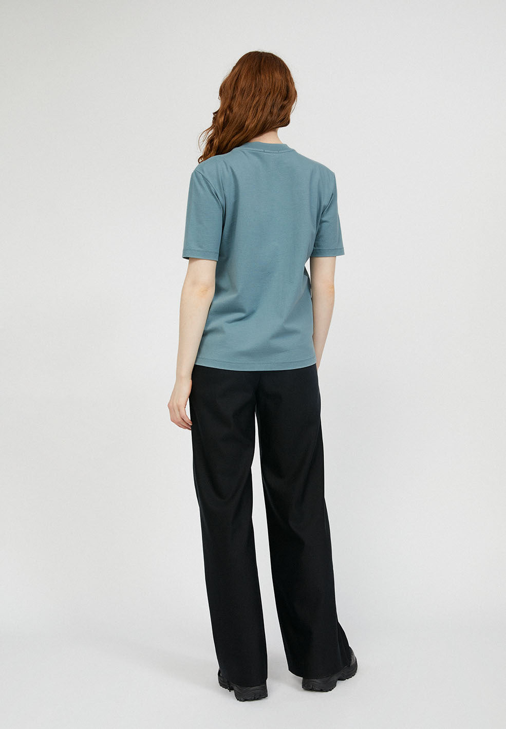 T-shirt bleu en coton bio - Tarjaa