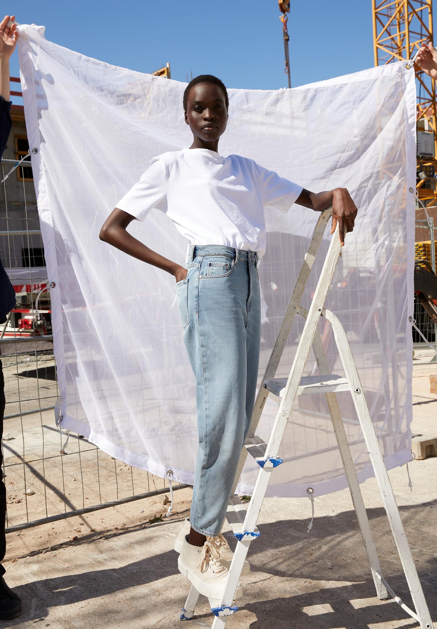 T-shirt blanc en coton bio - Taraa