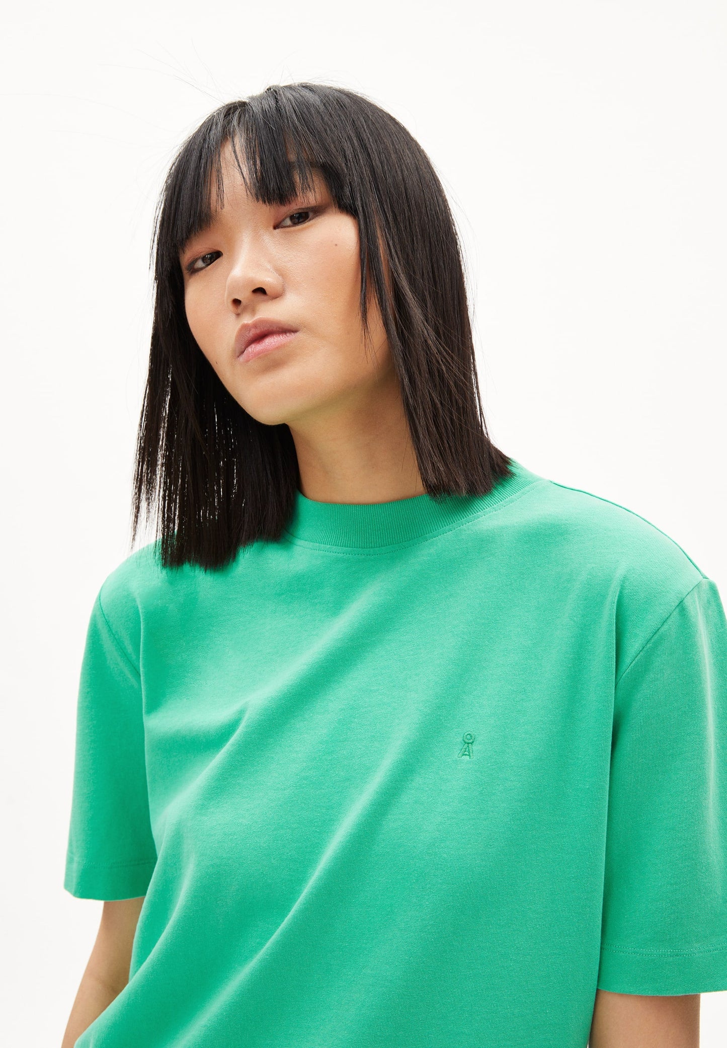 T-shirt vert citron en coton bio et recyclé - tarjaa bright lime