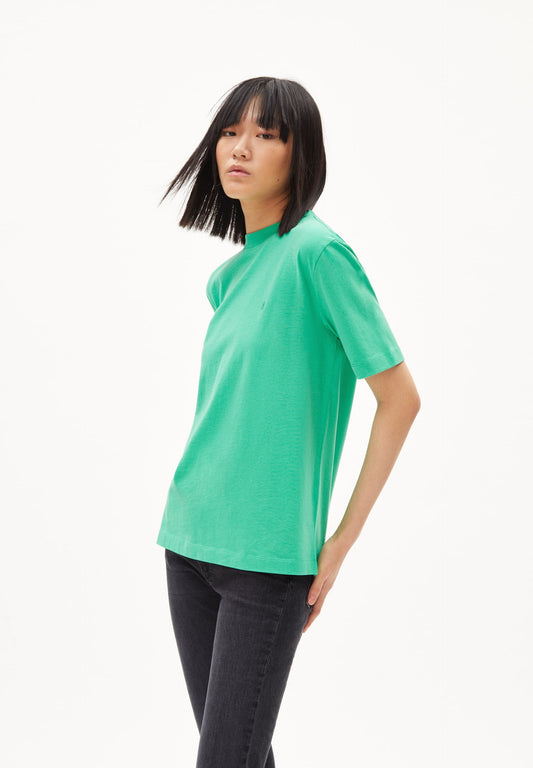 T-shirt vert citron en coton bio et recyclé - tarjaa bright lime