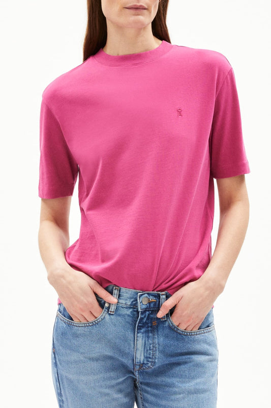 t-shirt en coton bio | rose "tarjaa - crushed berry"