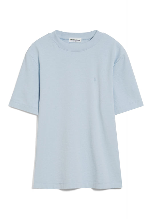T-shirt bleu ciel en coton bio et recyclé - tarjaa morning sky