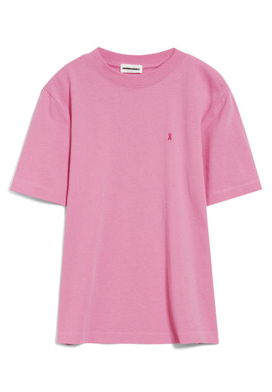 T-shirt rose framboise en coton bio et recyclé - tarjaa raspberry pink