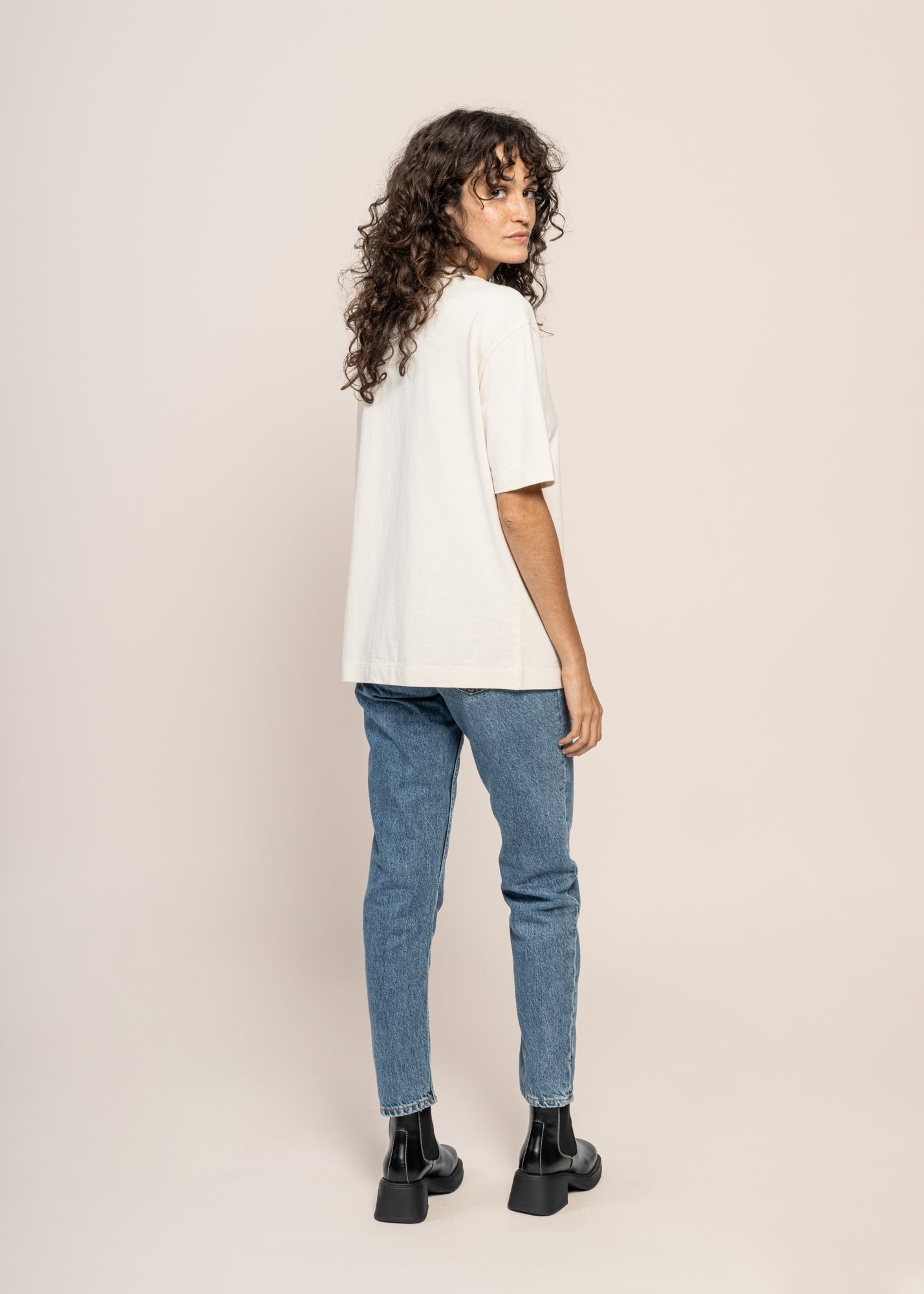 T-shirt non teinté en coton bio et recyclé | écru "tarjaa undyed"