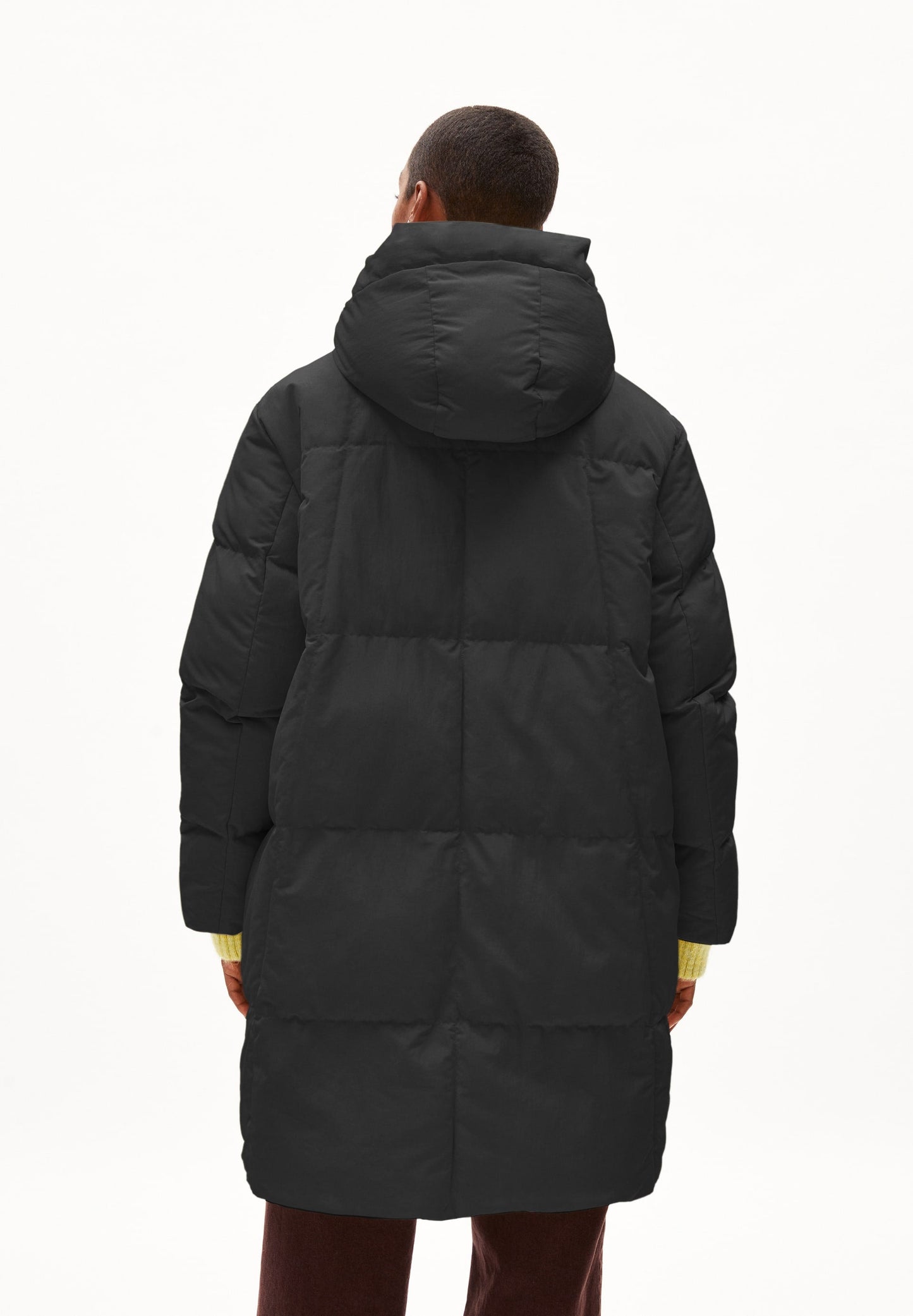 Doudoune longue à capuche en matière recyclée | Noir" tasilaa black"