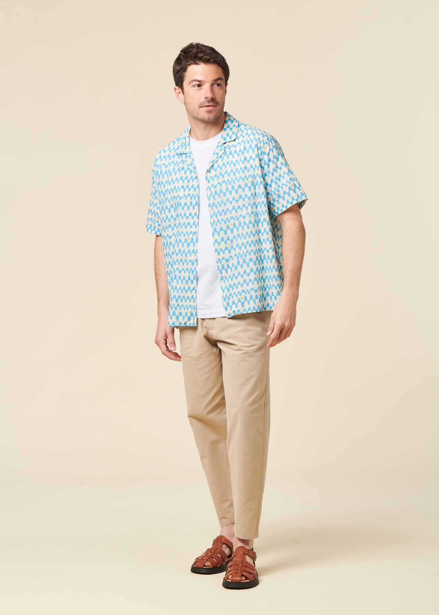 Chemise en coton biologique | bleu "Sunset aloha shirt blue - blue"