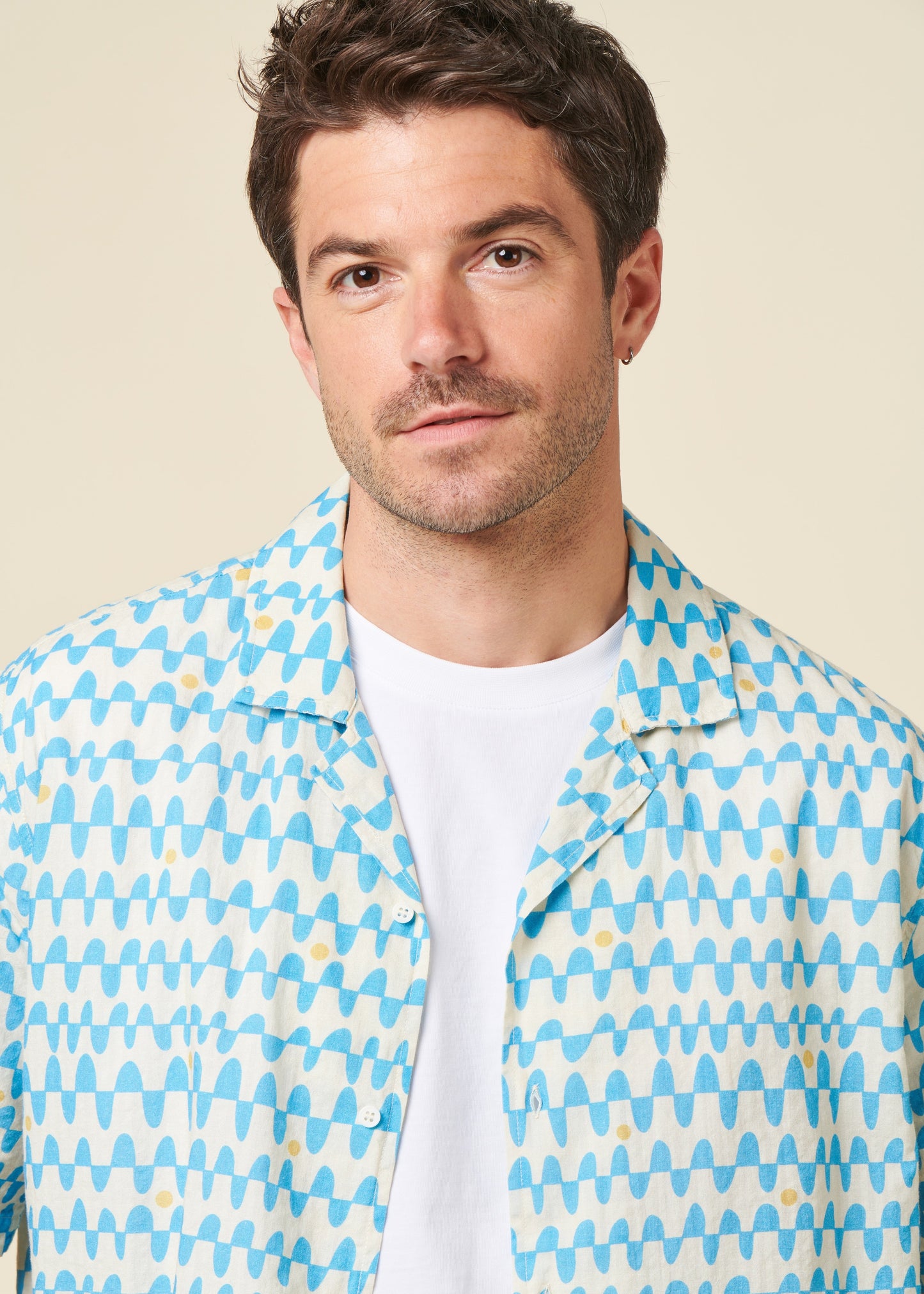 Chemise en coton biologique | bleu "Sunset aloha shirt blue - blue"