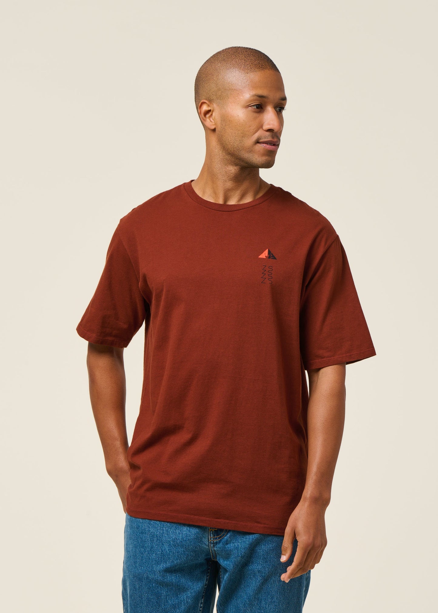 T-shirt en matières recyclées | rouge "driftways organic t-shirt - dvl"