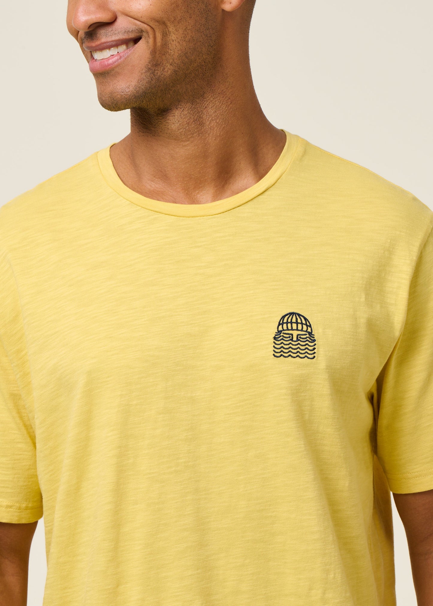 T-shirt en coton bio | jaune "pollen mini to the sea tee"