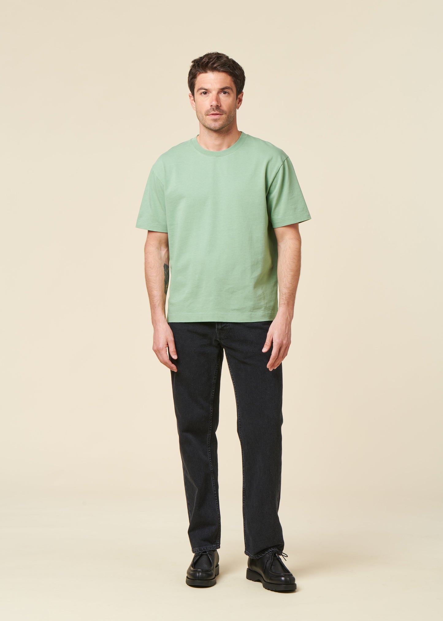 Jean droit large en coton bio | noir 'rad rufus black vintage'