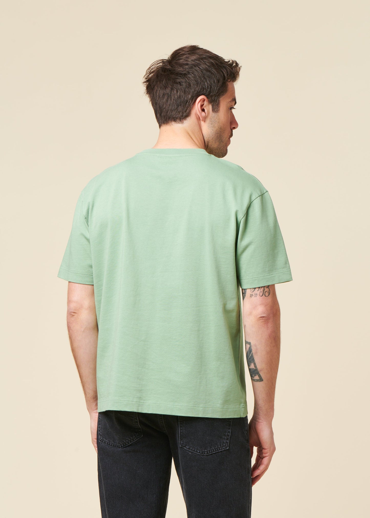T-shirt oversize en coton bio | vert sauge