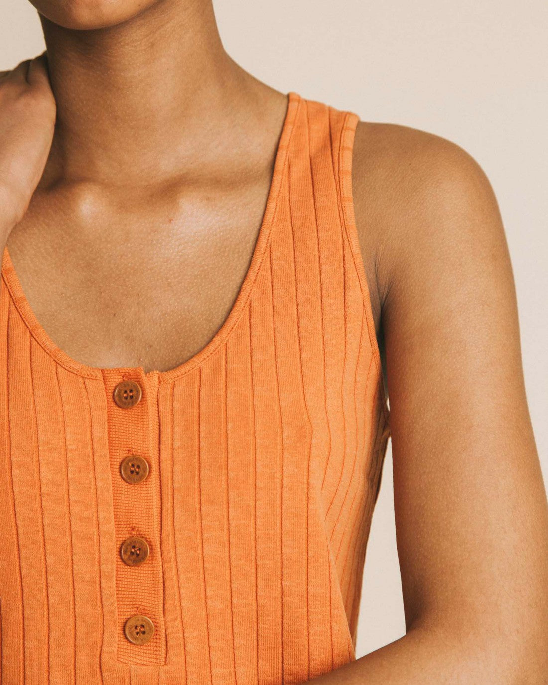 Top court terracotta en refibra, tencel et coton bio - Heidi