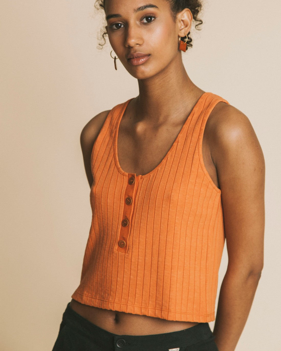 Top court terracotta en refibra, tencel et coton bio - Heidi
