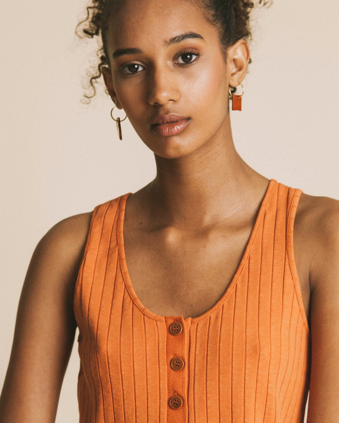 Top court terracotta en refibra, tencel et coton bio - Heidi