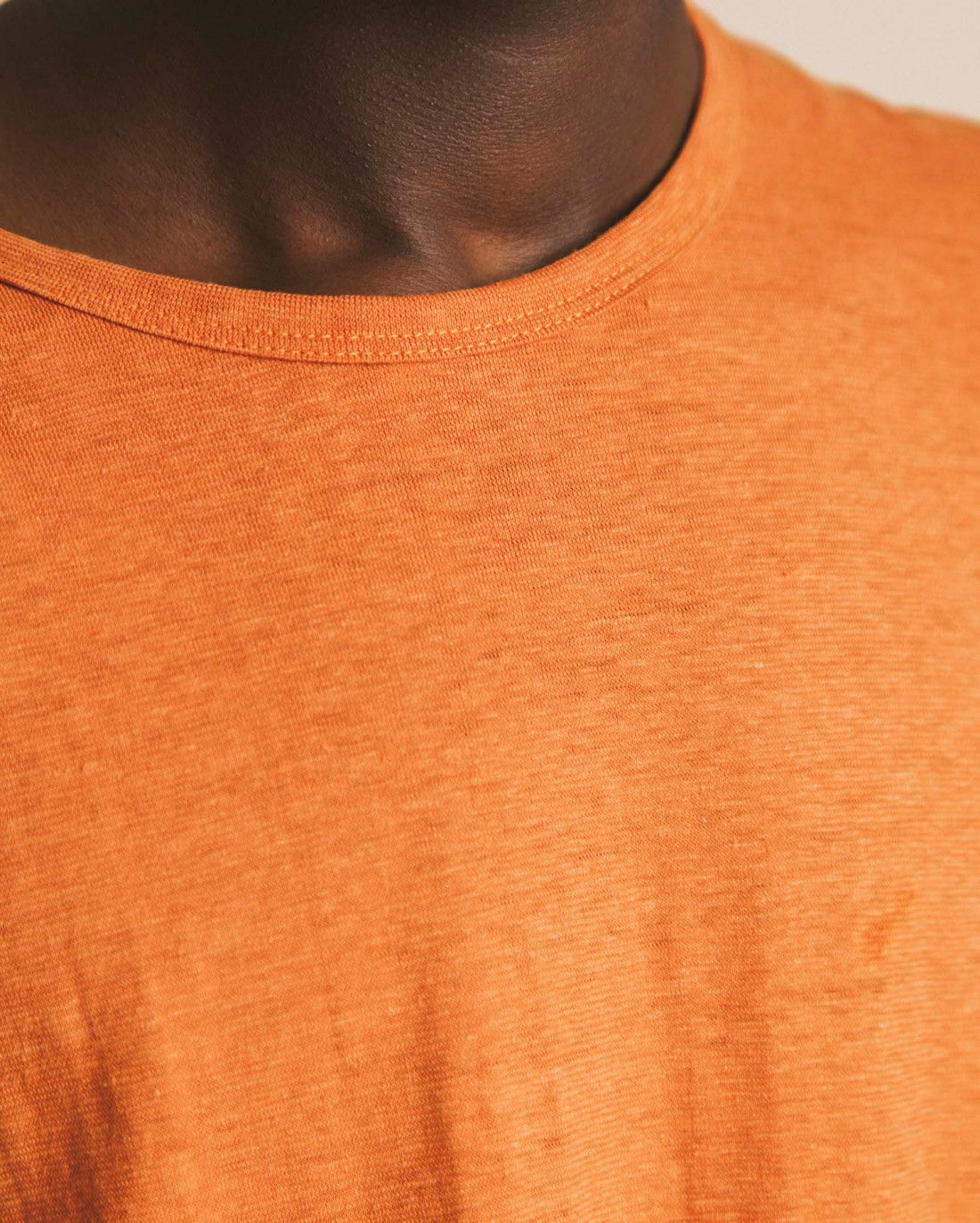 T-shirt terracotta en chanvre et coton bio