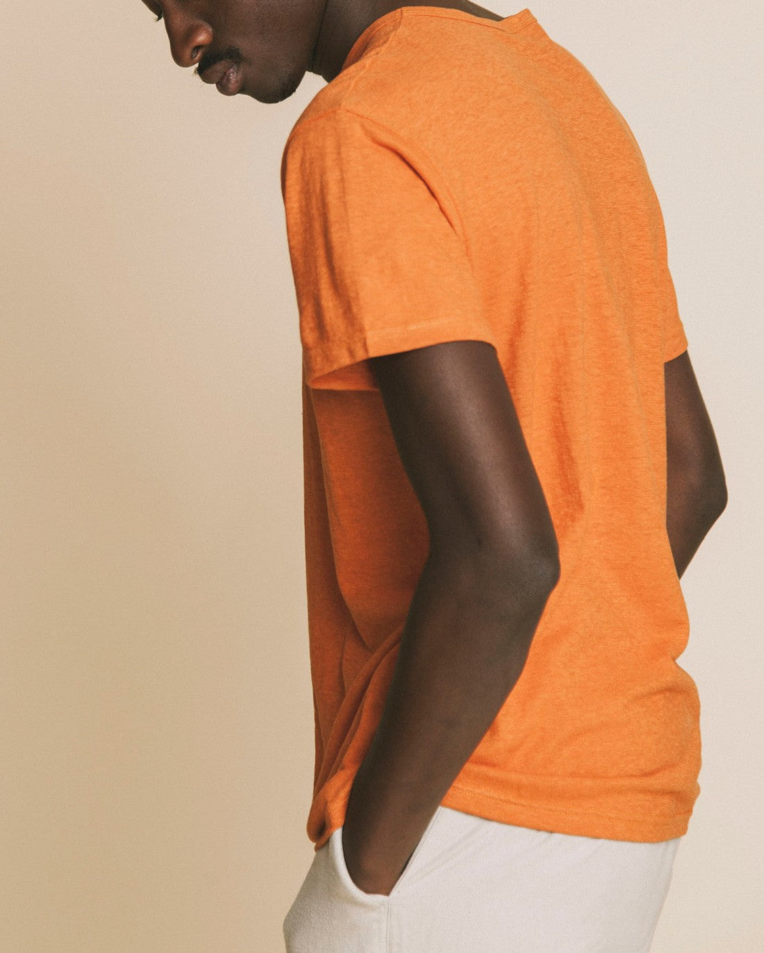 T-shirt terracotta en chanvre et coton bio