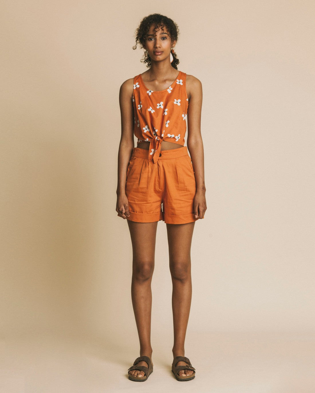 Short terracotta en coton bio - Mamma