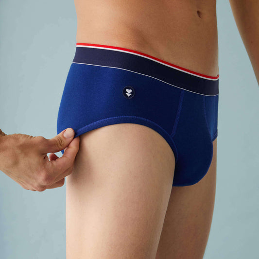 Slip en coton bio | bleu "terrible plus indigo"