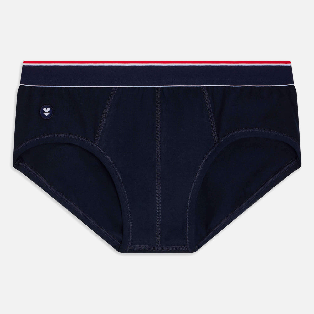 Slip en coton bio | marine "terrible plus marine lsf"