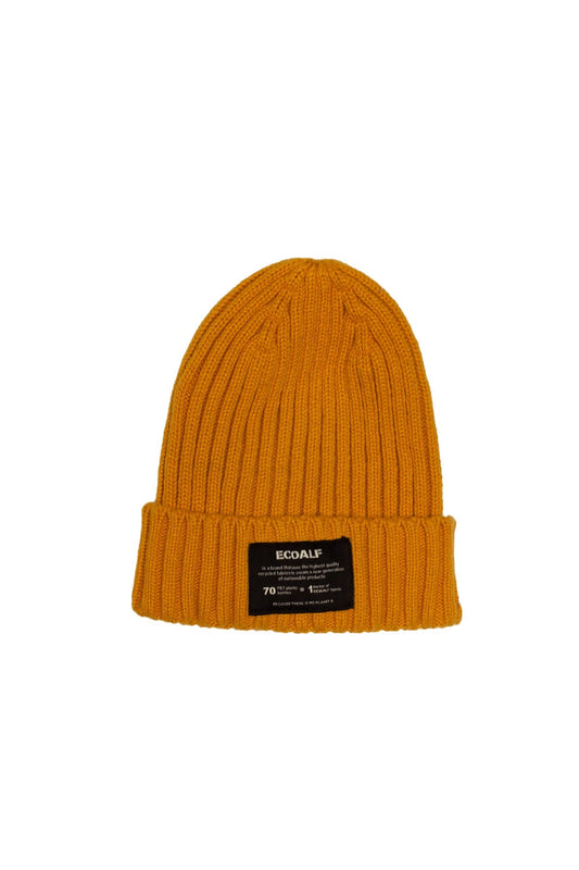 Bonnet moutarde en polyester recyclé