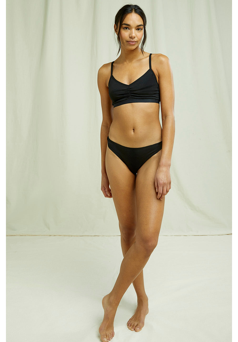 String noir en coton biologique
