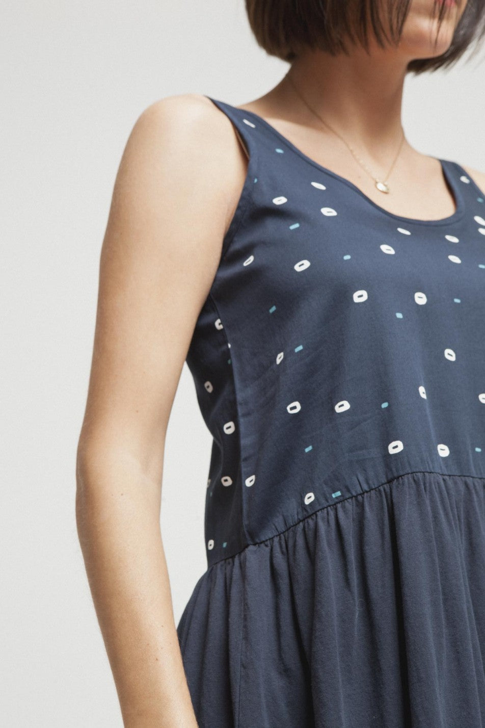Robe bleue en coton bio