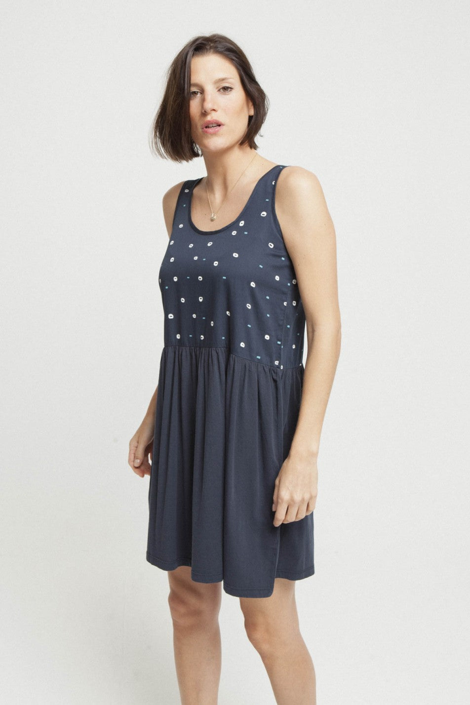 Robe bleue en coton bio