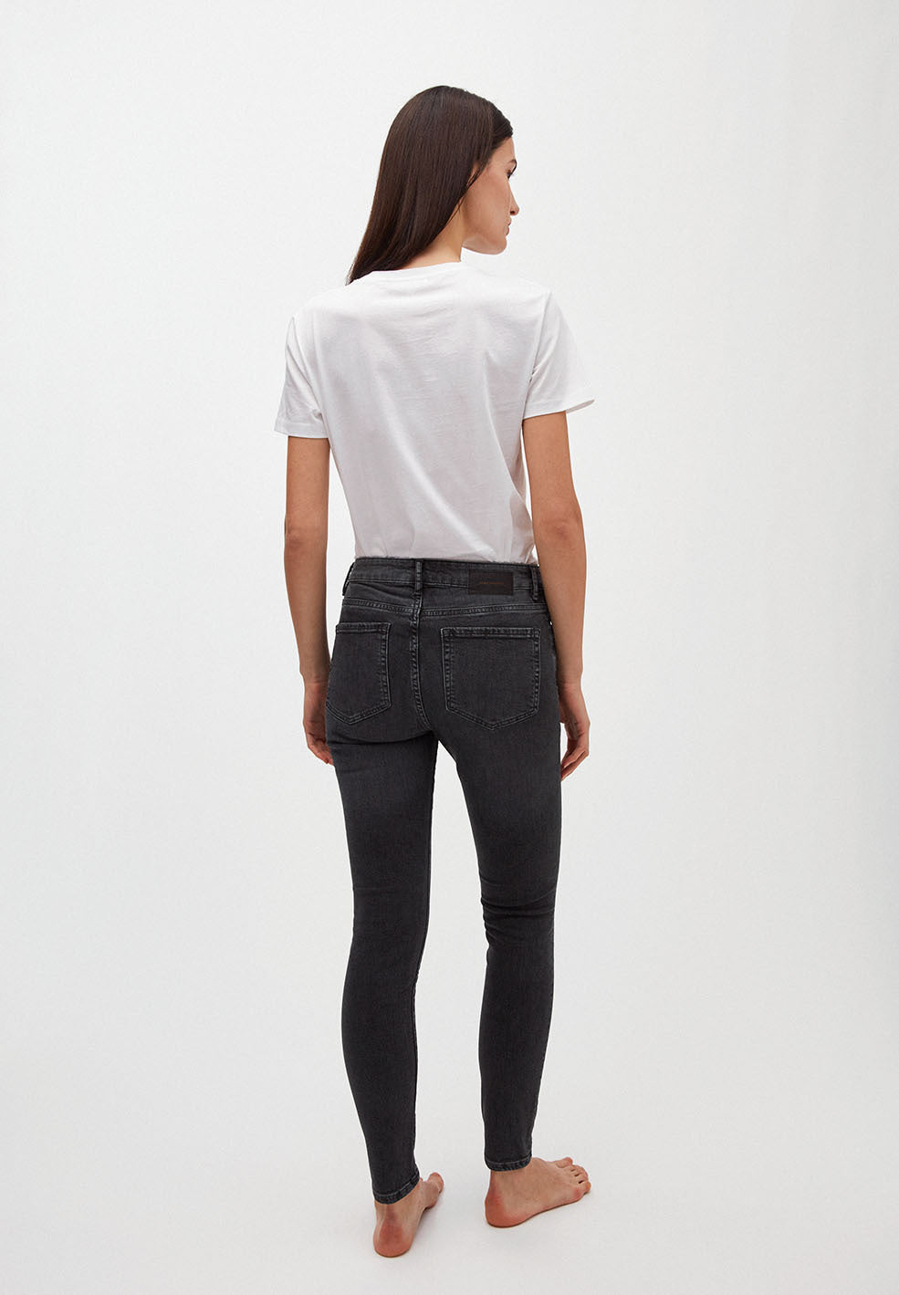 Jean skinny délavé gris en coton bio - Tillaa