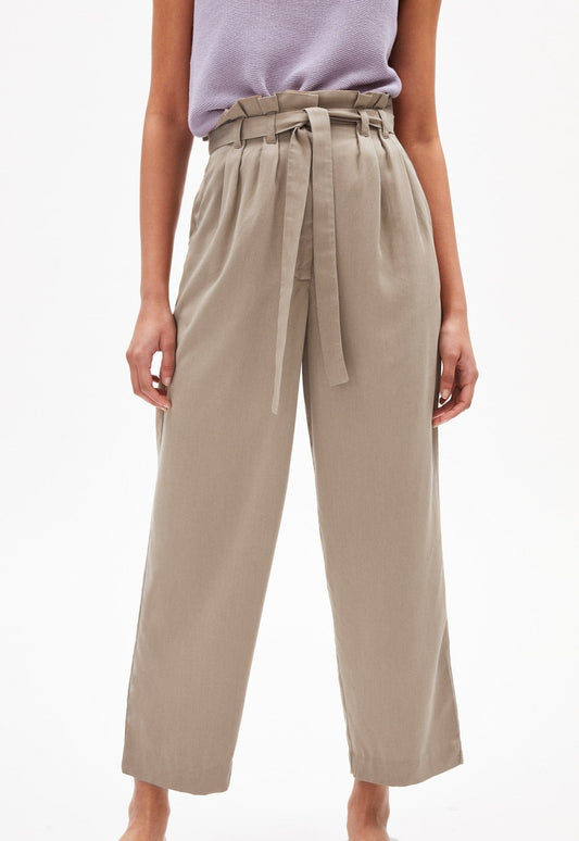 Pantalon ample beige en tencel - timeaa light desert