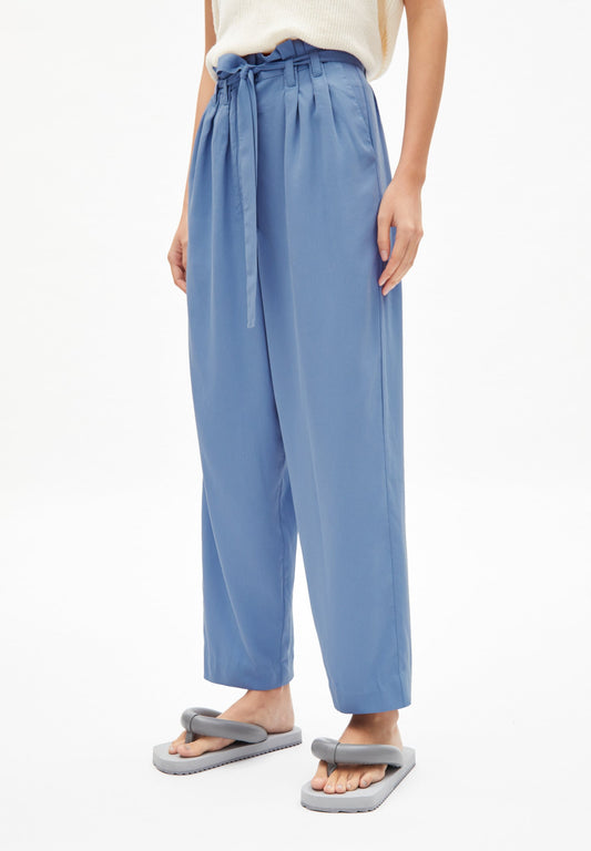 Pantalon bleu ciel en tencel - timeaa sky high