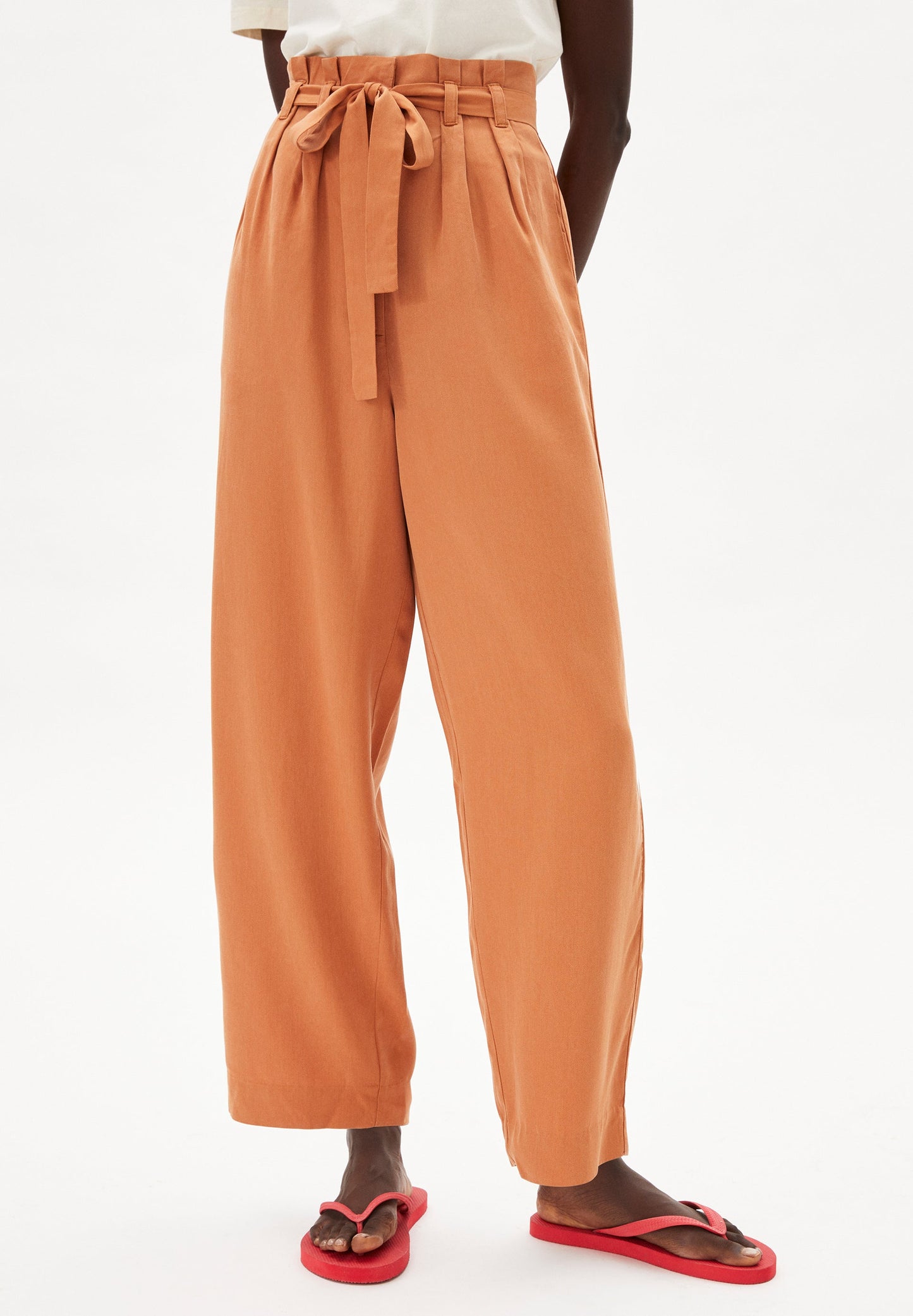 Pantalon orange en tencel - Timeaa
