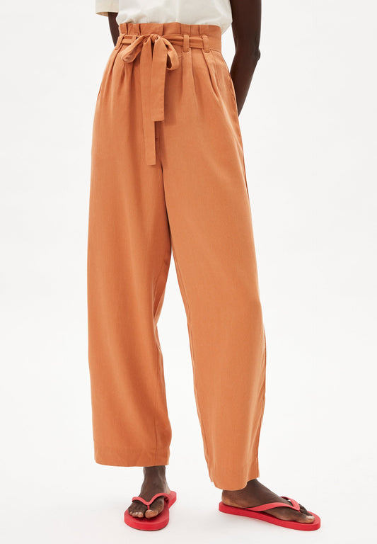 Pantalon orange en tencel - Timeaa