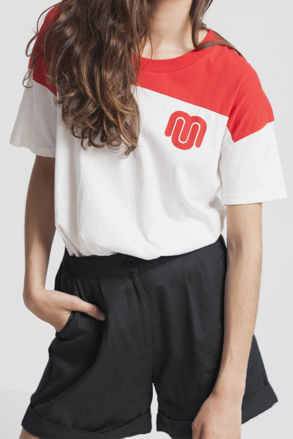 Short uni noir en coton bio - mamma