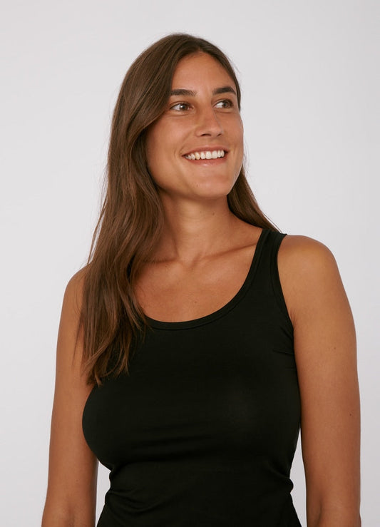 Débardeur en tencel | noir "black"