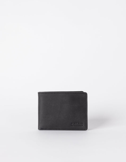 Portefeuille en cuir certifié | noir "Tobi's - black hunter leather"