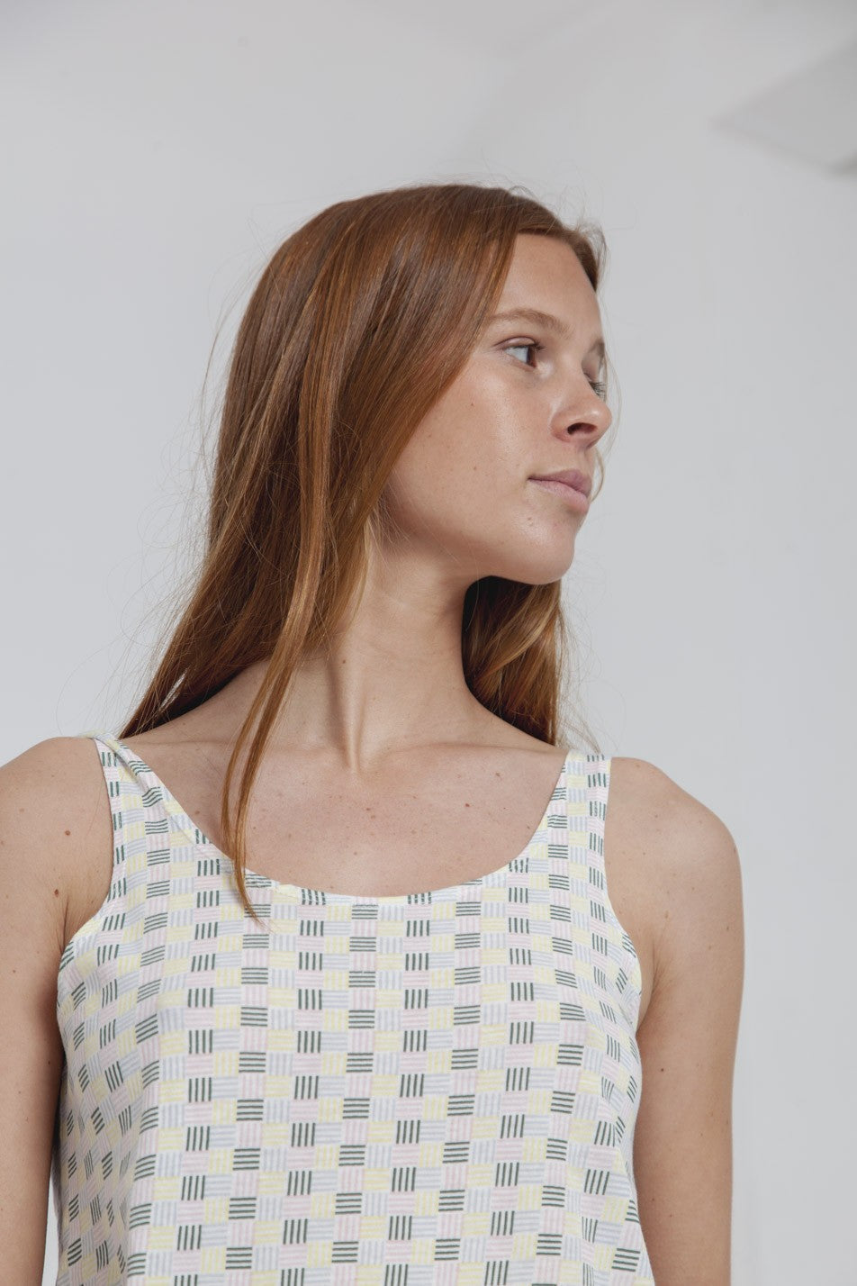 Top imprimé blanc en coton bio - Toldos