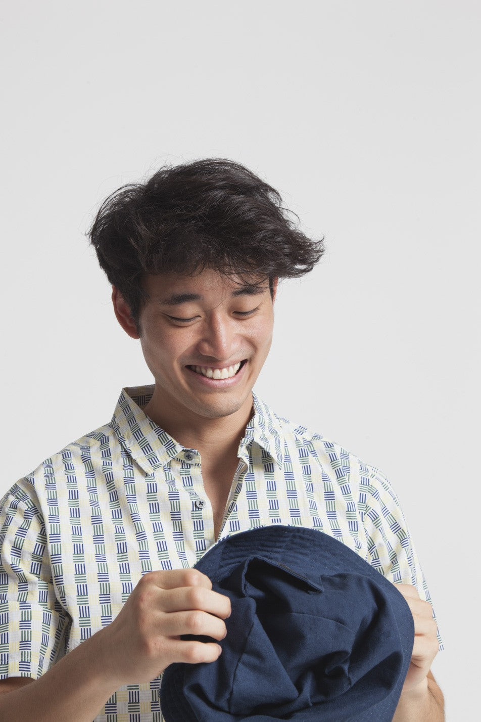 Chemise manches courtes imprimé blanc en coton bio - Tom