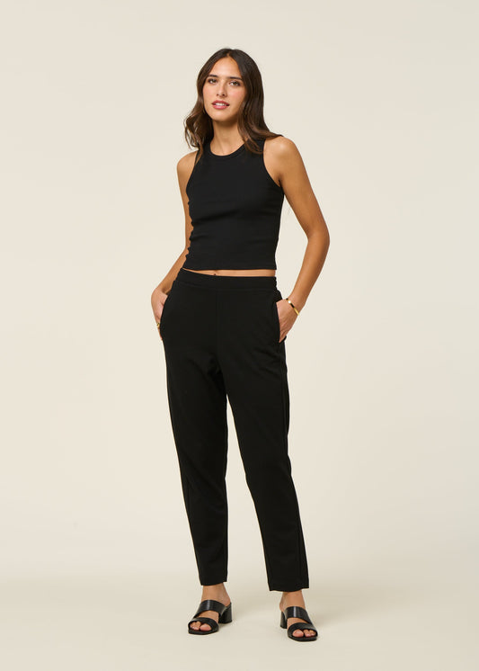 Pantalon droit en ecovero | noir "magdaalena black"