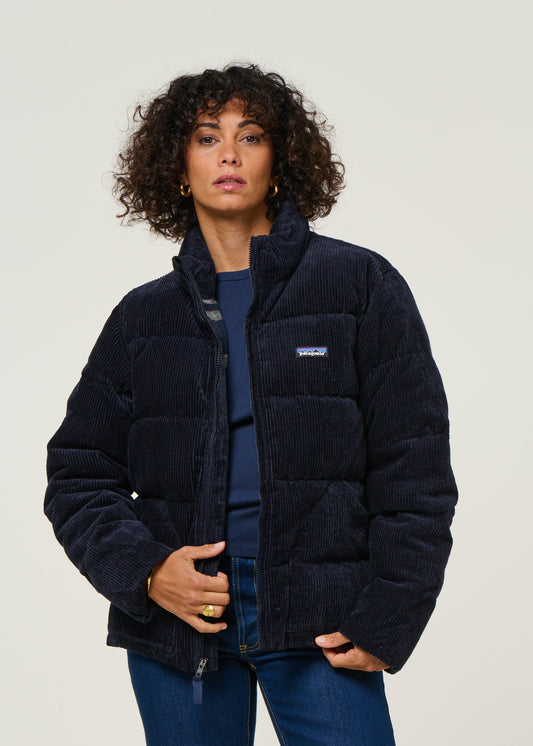 Doudoune velours en matière recyclée | bleu "cord fjord jkt - snbe"