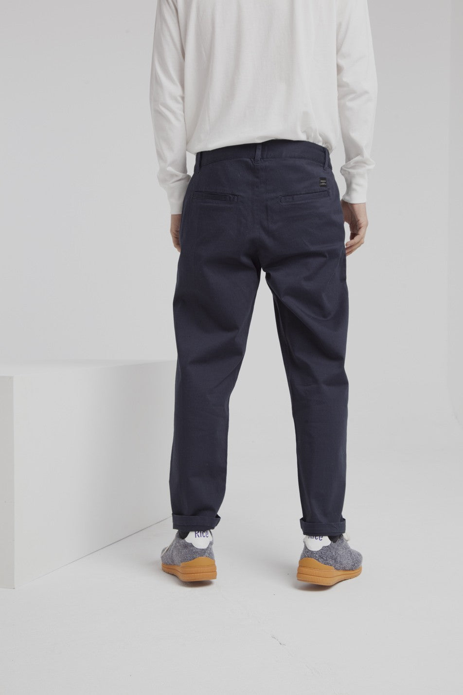 Pantalon marine en coton bio - Marcel