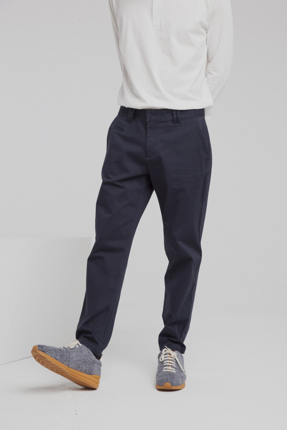Pantalon marine en coton bio - Marcel