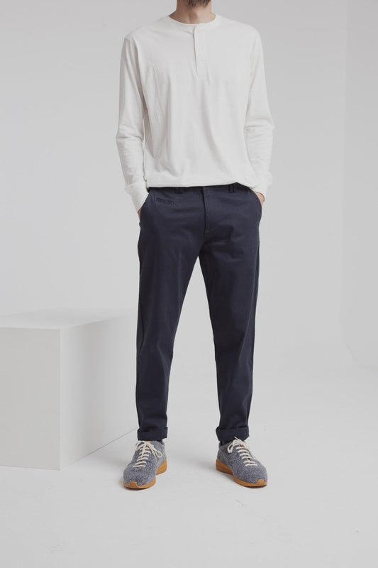 Pantalon marine en coton bio - Marcel