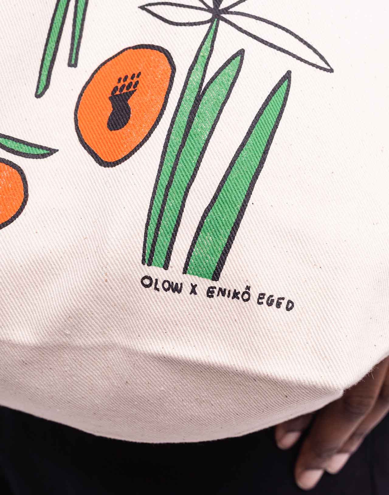 Sac cabas en coton biologique | blanc "tote bag toto poppies"