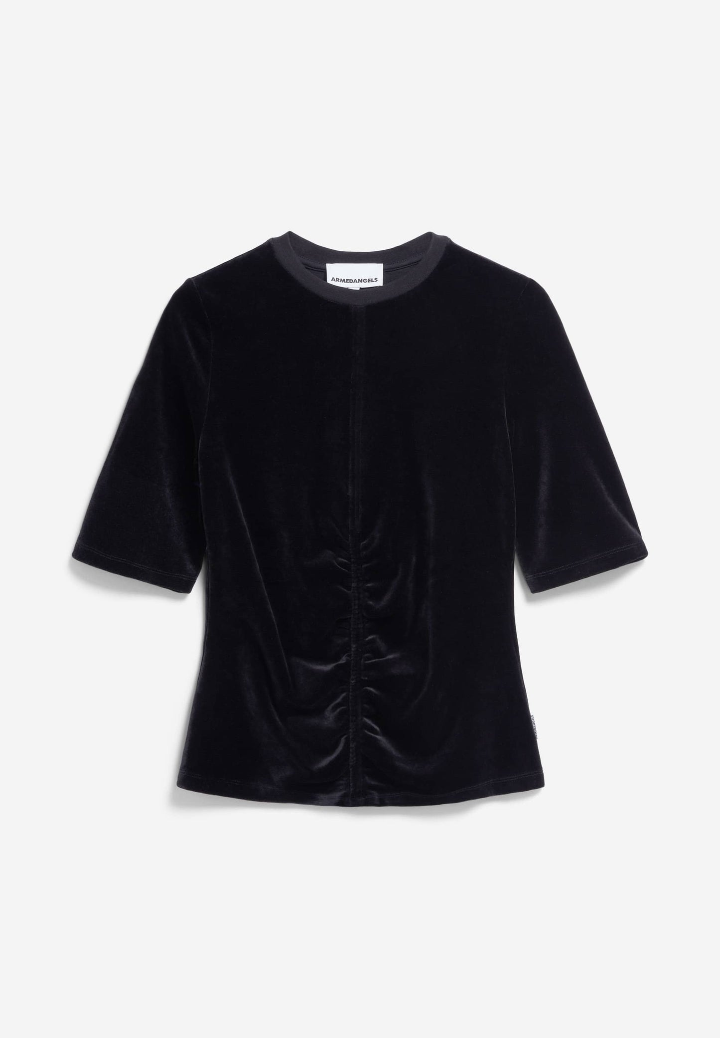 T-shirt velours en modal | noir "traslaraa - black"