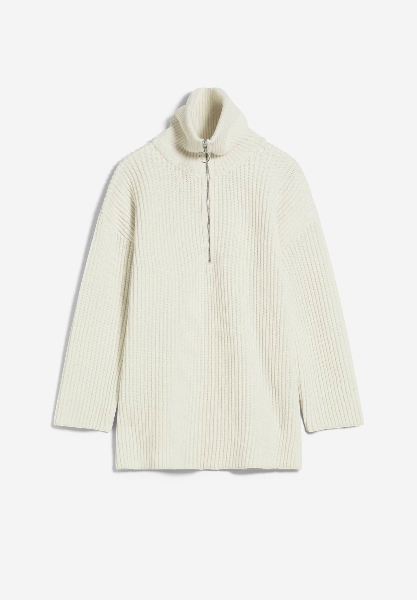 Pull camionneur oversize beige en laine bio et recyclée - trinekaa oatmilk