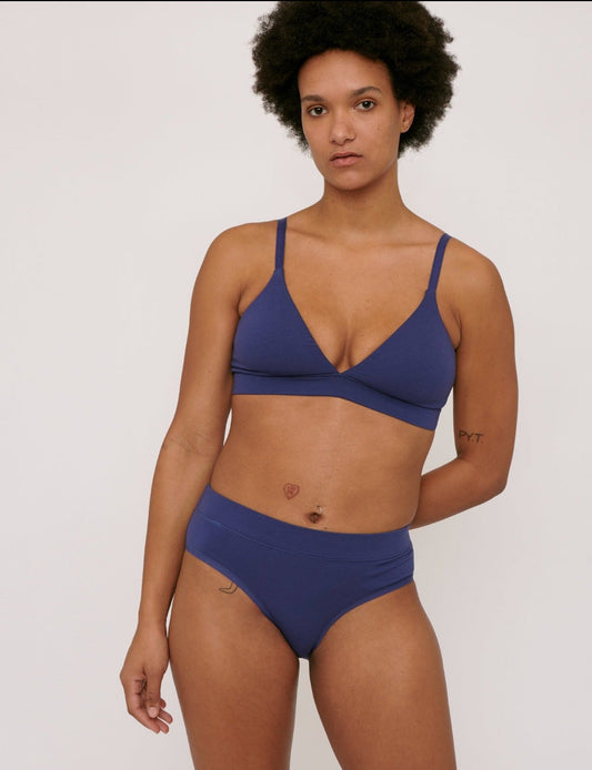 Pack 2 culottes bleu en coton bio - cobalt