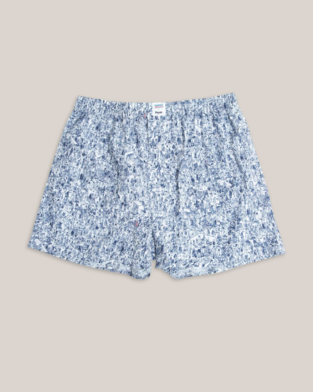 Caleçon à motifs en coton bio - where is wally store boxer white
