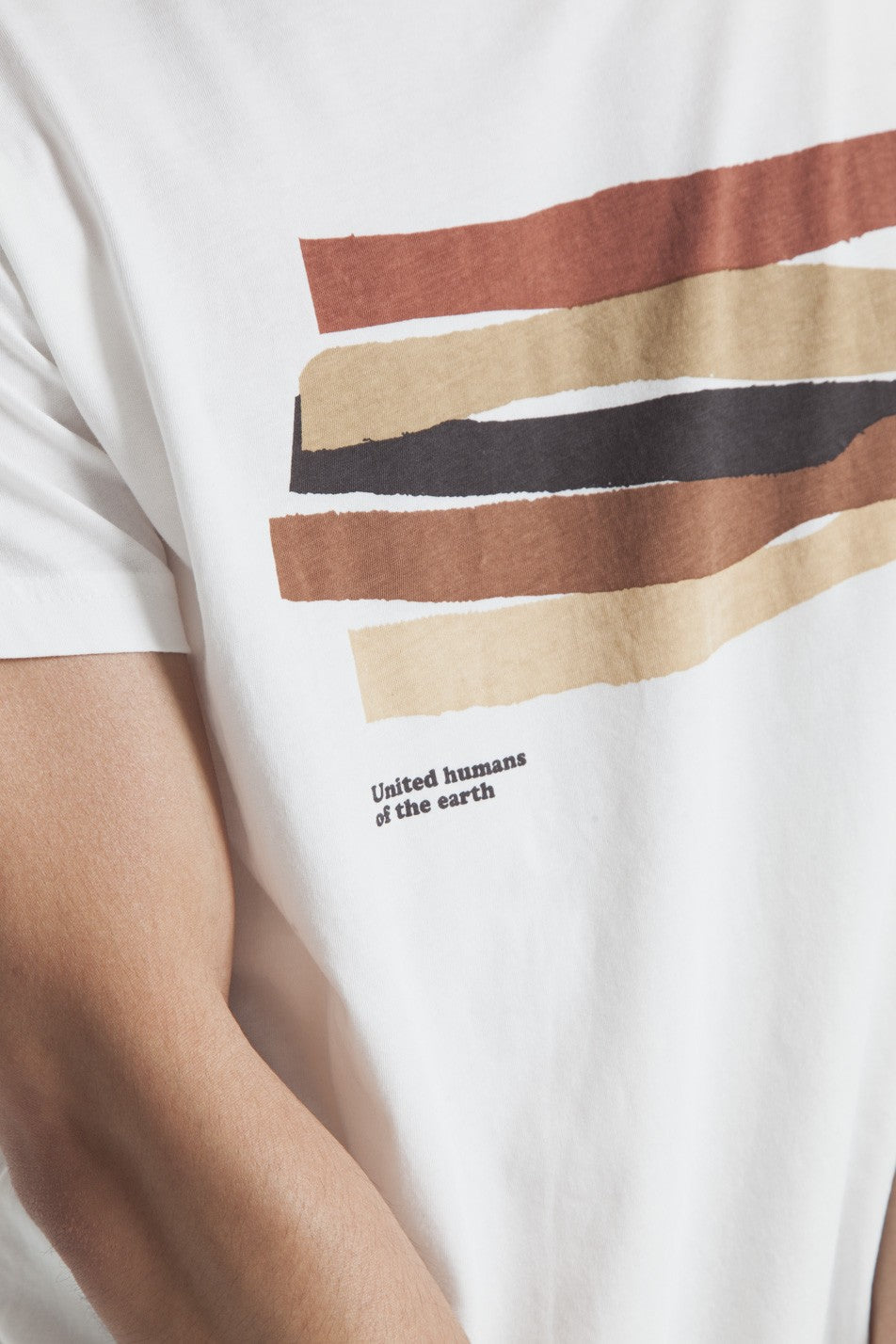 T-shirt imprimé blanc en coton bio - United Humans